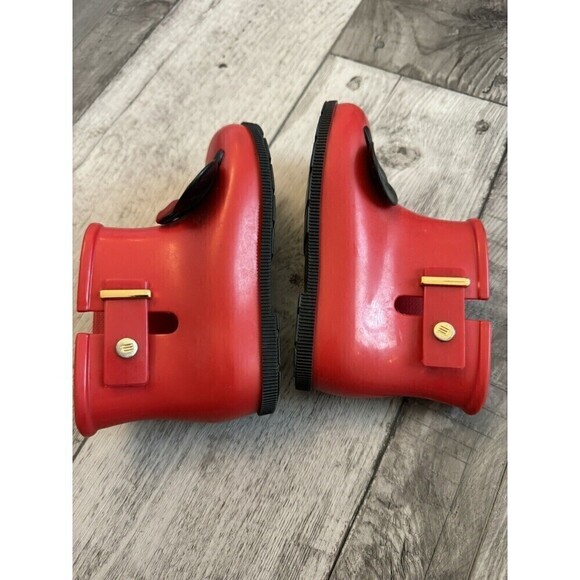 Mini Melissa X Disney Minnie Mouse Baby Girl Boots  Red Ears Sugar 10 - Picture 8 of 9